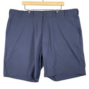 Roundtree & Yorke Performance Golf Shorts Mens 44 Blue Relaxed Fit Casual